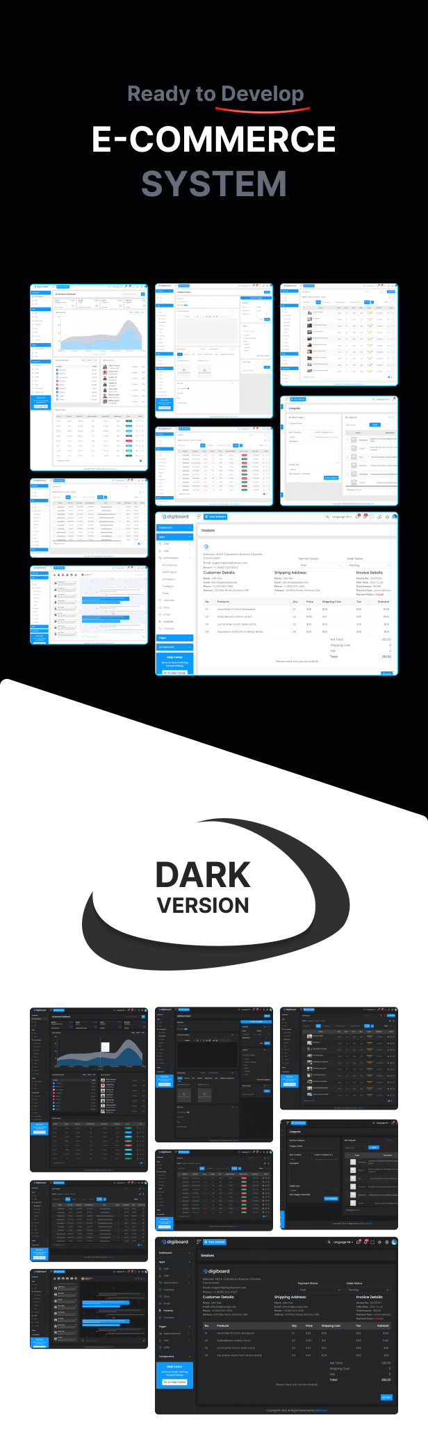 Digiboard - Multipurpose Admin Dashboard Template HTML + VueJs + Reactjs +Nextjs + Nuxtjs + Laravel